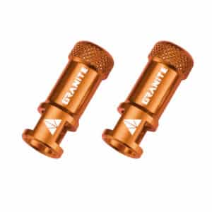 Granite Juicy Nipple Ventieldopje Presta Oranje met verwijderfunctie - 2 stuks