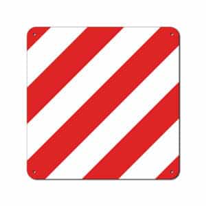 Gevarenbord voor in STAR fietsdragerhoes - 50x50 cm